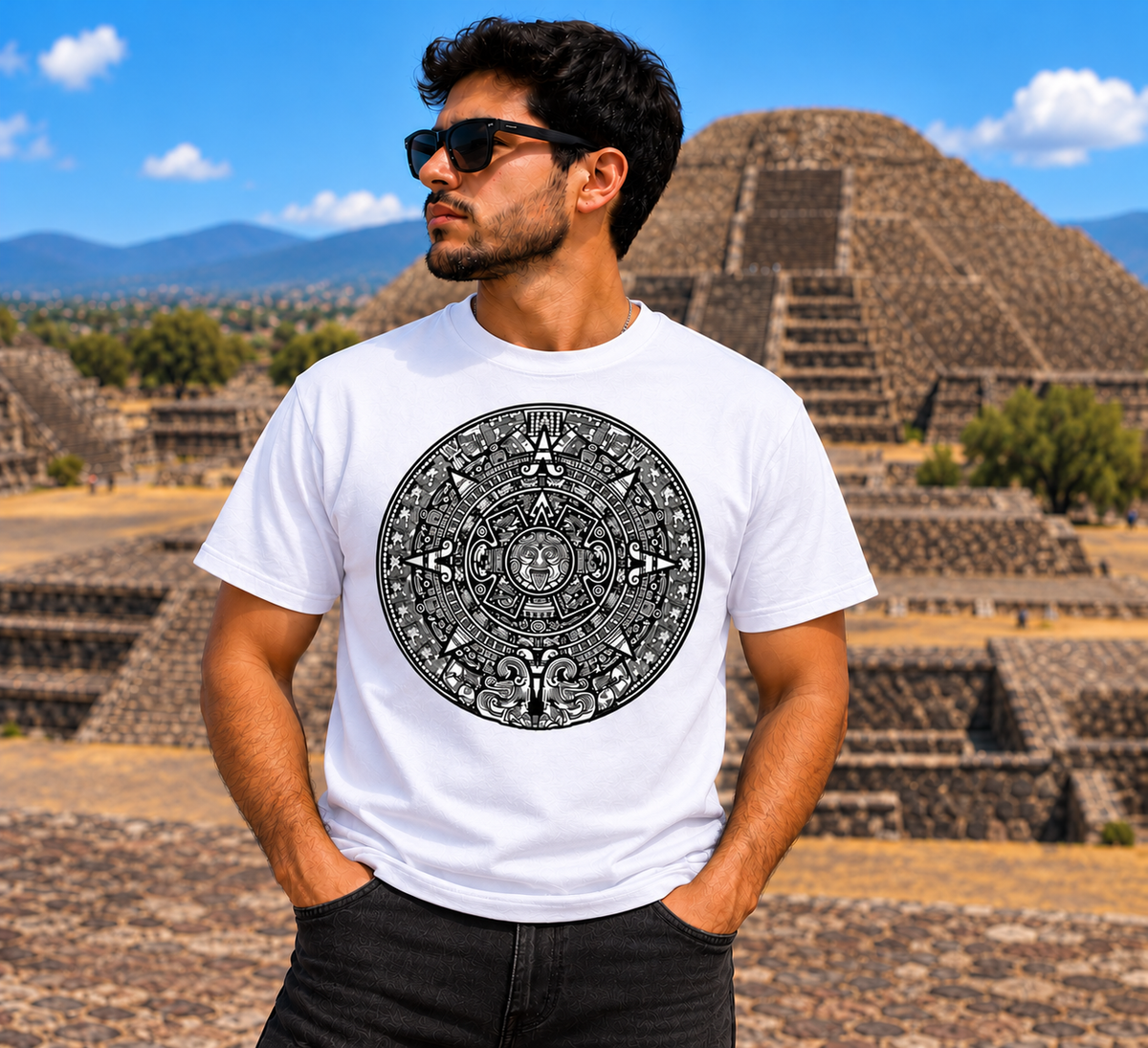 AZTEC CALENDAR SHIRT